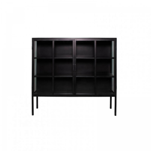 MOBILE 2 ANTE METAL 130x35 H122CM -nero