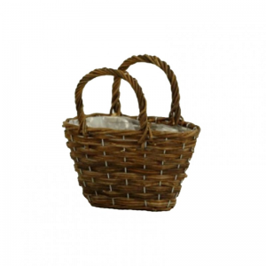 CESTO VIM. OVALE GREZZO 21,5X13 H13 cm