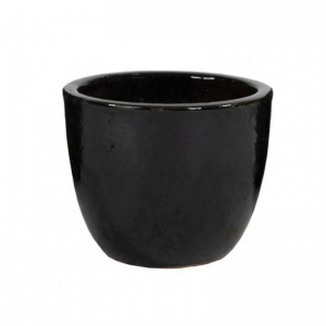 VASO Egg CERAMICA D38 H32 - shiny black