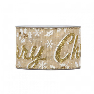 N/MERRY XMAS 63MM 10MT - gold