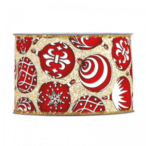 N/RED BAUBLES 63MM 10MT -red