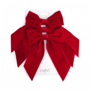 FIOCCO VELVET 18X13cm 3pz - rosso