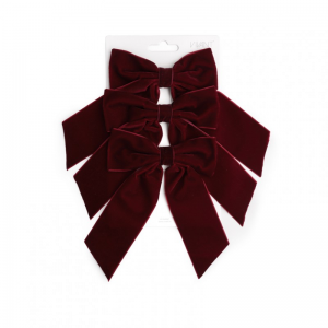 FIOCCO VELVET 18X13cm 3pz - bordeaux