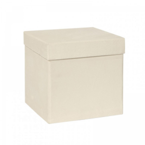 SCATOLA PIEG. VELVET 20X20XH20 cm -cream