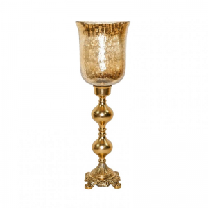 PORTACANDELA ALLUM. ORO H71CM
