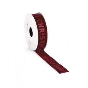 N/VELVET CHRISTMAS 25MM 5MT - bordeaux