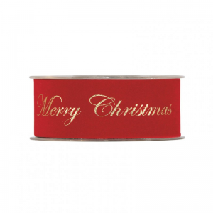 N/MERRY CHRISTMAS 40MM 10MT - red
