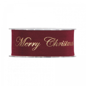 N/MERRY CHRISTMAS 40MM 10MT - bordeaux