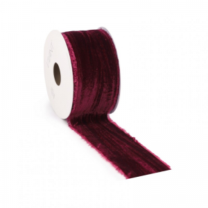 N/CRUSHED VELVET 50mm 5mt - rosso scuro