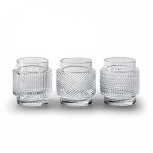 PORTA TEALIGHT VETRO CLAUDE 3 mod. D7 H8