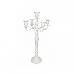 CANDELABRO ALLUM.white matt H80-5fuochi