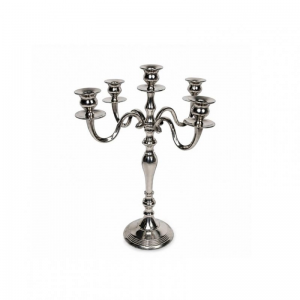 CANDELABRO ALLUM. H40 5fuochi - nickel