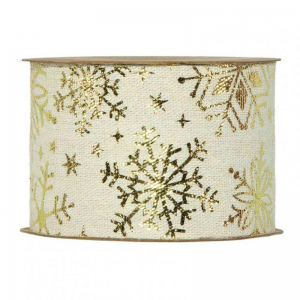 N/GOLD FLAKES 63mm 10mt - cream