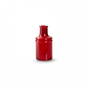 BOTTIGLIA VETRO SIMPLEX D7 H13cm - red
