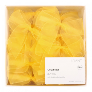 FIOCCO ORGANZA 6/8cm 50pz - giallo