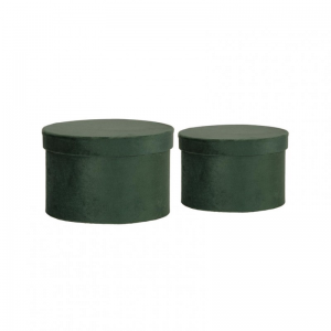 SCATOLA s/2 d27,5h18/d25,5h17-dark green