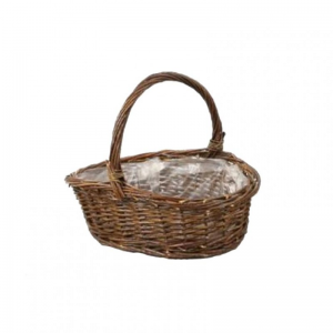 CESTO VIMINI C/MANICO 39.5x31 H15/40 gre