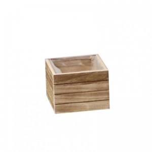 CASSETTA LEGNO 11X11 H10 - naturale