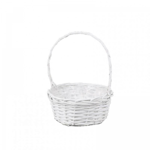CESTO VIMINI C/M D25 H10/30cm - bianco