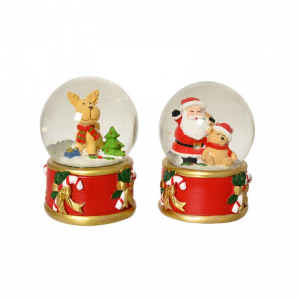 SFERA VETRO 2mod. D8 H9,7cm - red