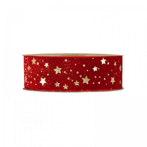 N/CHRISTMAS STAR 40mm 10mt - red