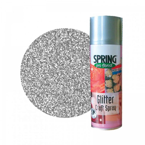 SPRAY silver glitter 300ML - argento