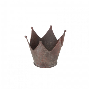 CORONA METALLO D10 H9cm - bordeaux