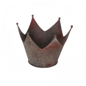 CORONA METALLO D16 H11cm - bordeaux