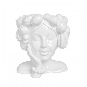 TESTA BRASILIANA 27X24,5XH30cm - bianco