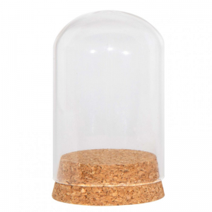 CAMPANA VETRO C/BASE D8,5 H14cm