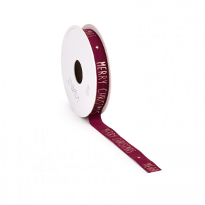 N/VELLU Merry Christmas 15mm 5mt-rosso s