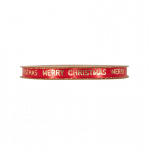 N/MERRY CHRISTMAS 10mm 20mt - red