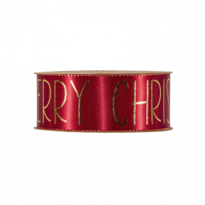 N/MERRY CHRISTMAS 40mm 15mt - red dahlia