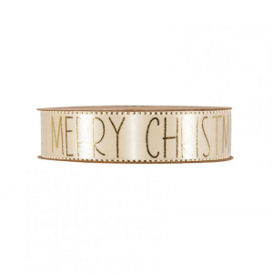 N/MERRY CHRISTMAS 25mm 15mt - cream