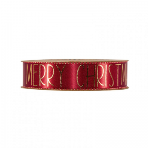 N/MERRY CHRISTMAS 25mm 15mt - red dahlia
