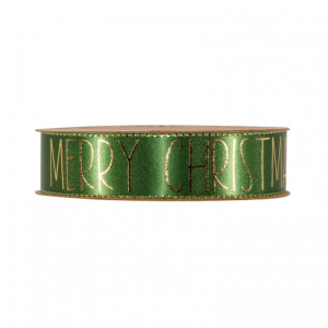N/MERRY CHRISTMAS 25mm 15mt - green