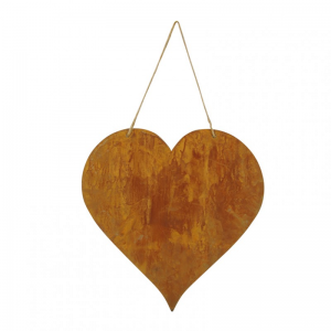 CUORE DA APP. MET.D35 H35cm - ruggine