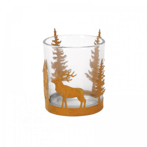 PORTACANDELA VET/MET. D7 H8cm - rusty