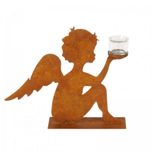 ANGELO portacandela MET.41X10 H34cm-rust