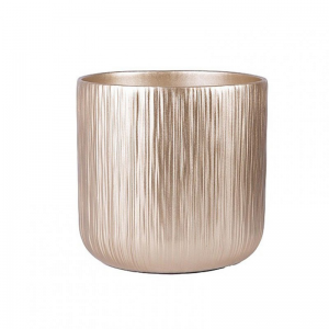 VASO CERAMICA CAMILLA D18,5 H18 cm -oro