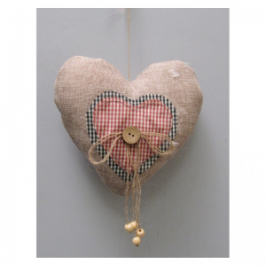 CUORE TESSUTO 18X18 CM
