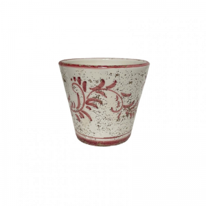 VASO TERRACOTTA SMALT. DEC. H14 -rosso