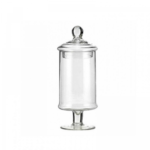 BARATTOLO VETRO C/TAPPO D13 H29 CM