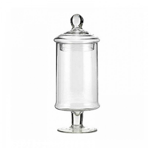 BARATTOLO VETRO C/TAPPO D14 H35 CM