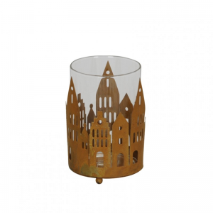 PORTACANDELA VET/MET.D7 H11cm - rusty