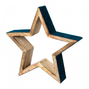 STELLA LEGNO/VELLUTO CM 30X33X7
