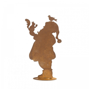 BABBO NATALE FERRO 28X9 H48cm-rusty