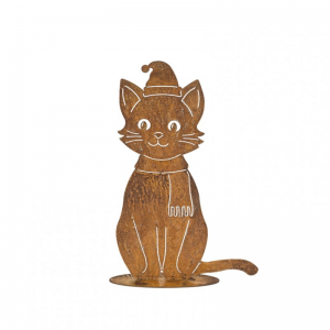GATTO FERRO C/CAPPELLO 20,5X7,5 H30,5cm-