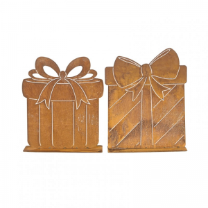 PACCO REGALO FERRO H34,5/38cm 2ASS.-rust