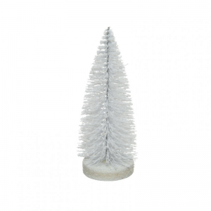 ALBERO BRUSH GLITTER H30cm - white
